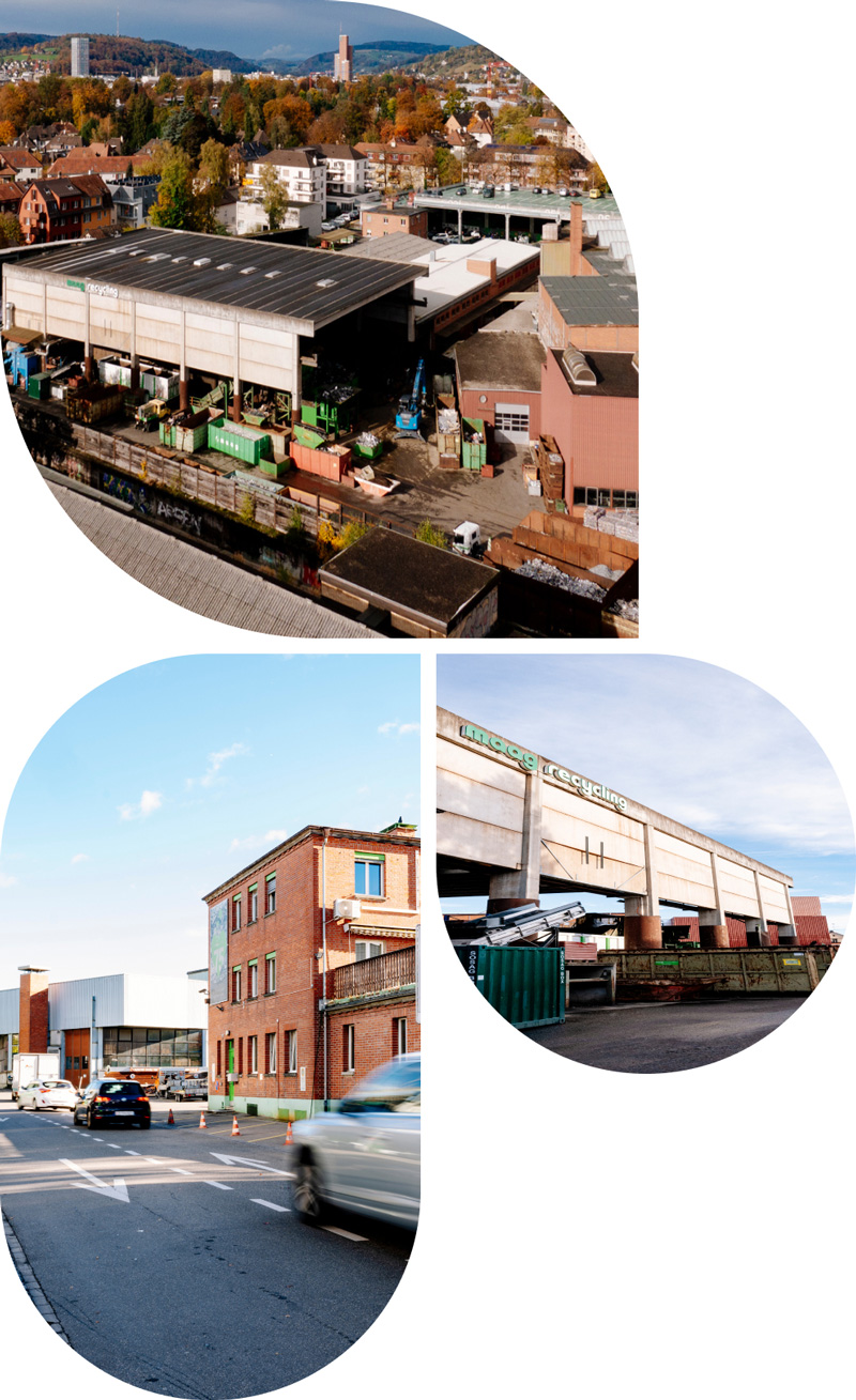 Maag Recycling mit Stadtkulisse